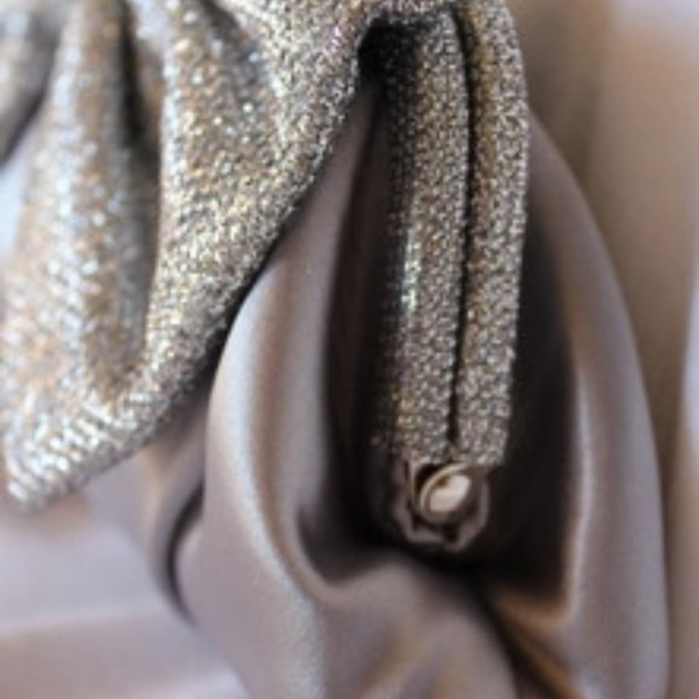 NWT BellaKiara Purse original pewter vintage inspired soft evening clut… - Picture 3 of 9
